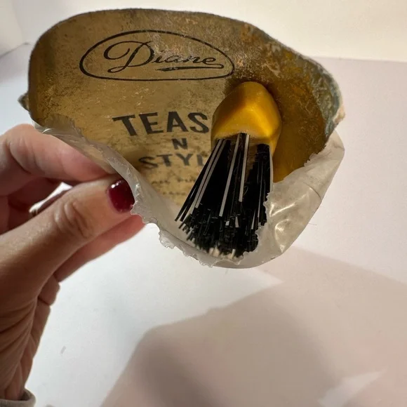 Vtg Diane Tease N Style All Purpose Tease Brush 3 Row Bristle#8125 Hong Kong - Picture 11 of 11